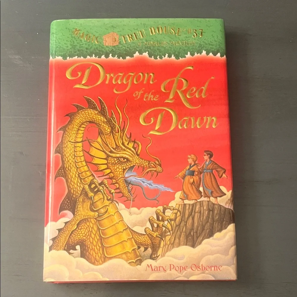 Dragon of the Red Dawn (Magic Tree House # 37, A Merlin Mission) Hardcover Mary